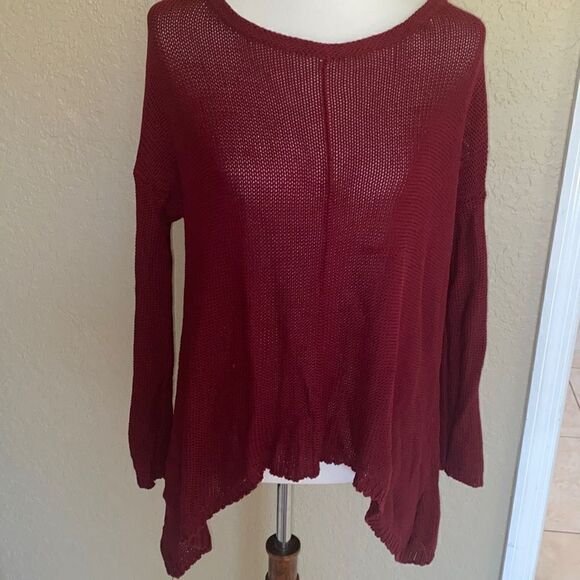 LF Chandelier Red Sweater beaded skull cut out O/S - Picture 5 of 8
